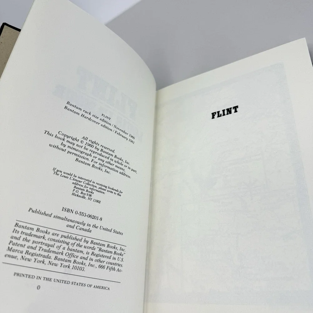 Flint The Louis L’Amour Collection Vintage Leatherette Bantam 1981 Hardcover